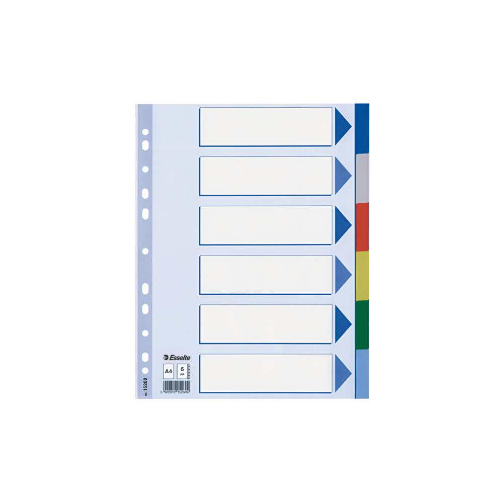 przekładki archiwizacyjne 5 alibiuro.pl Przekładki Esselte z PP A4 wielobarwny 60