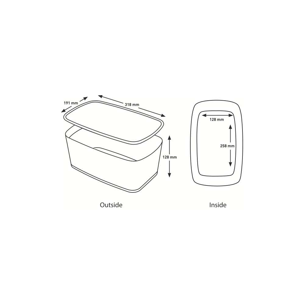 przybornik na biurko 5 alibiuro.pl Pojemnik duży Leitz MyBox WOW z pokrywą biały 42