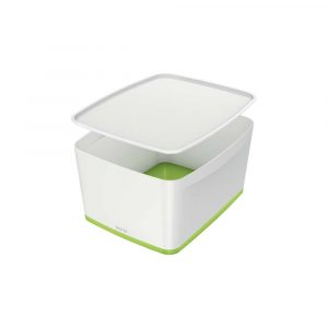 przybornik na biurko 5 alibiuro.pl Pojemnik duży Leitz MyBox WOW z pokrywą zielony 99