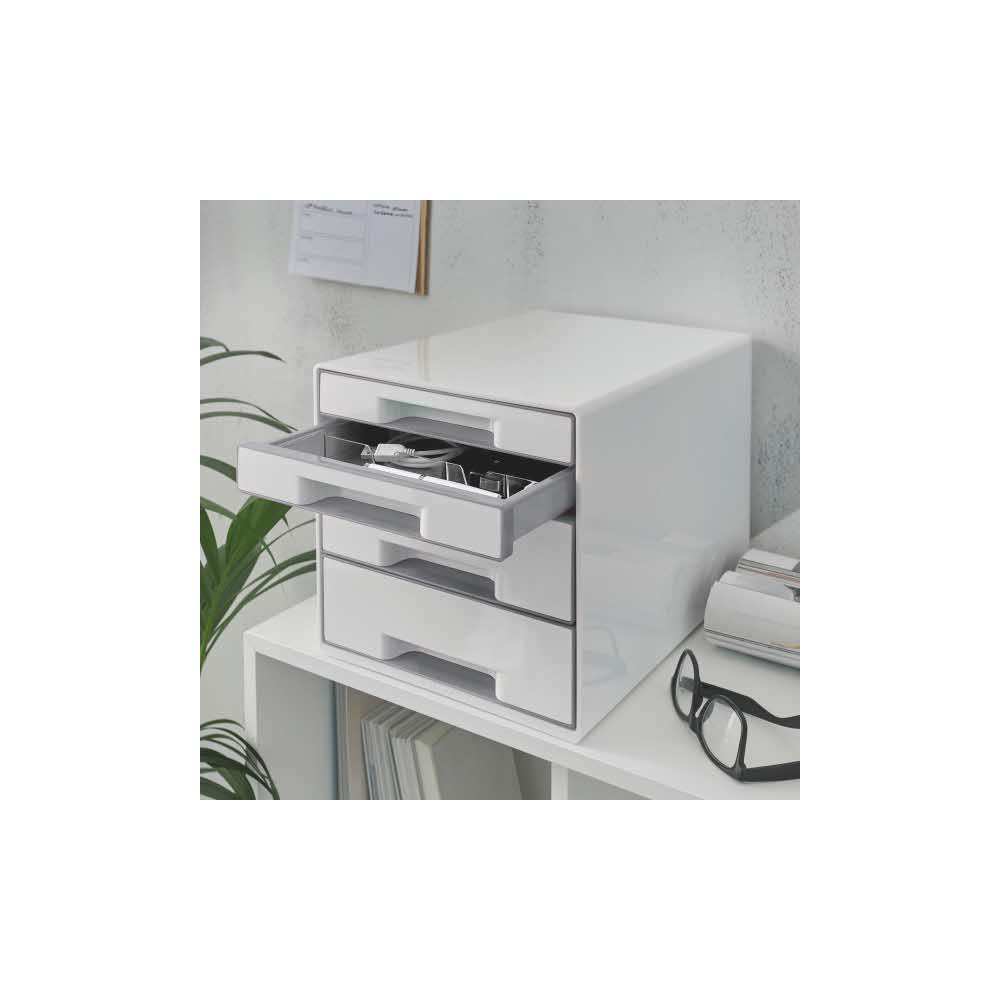 przybornik na biurko 5 alibiuro.pl Pojemnik z szufladami Leitz WOW CUBE biały 7