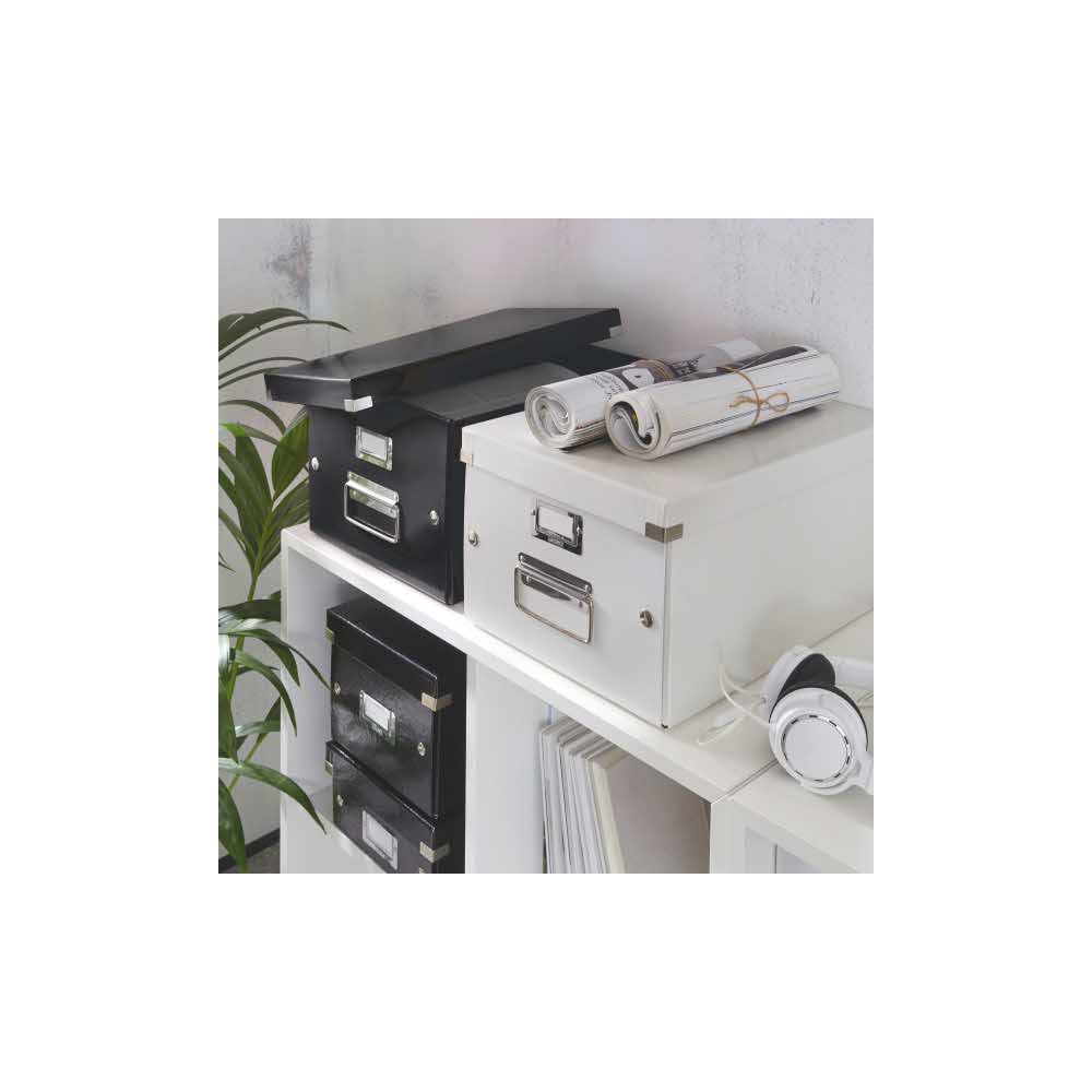 przybornik na biurko 5 alibiuro.pl Pudełko do przechowywania Leitz Click Store WOW A4 czarny 44