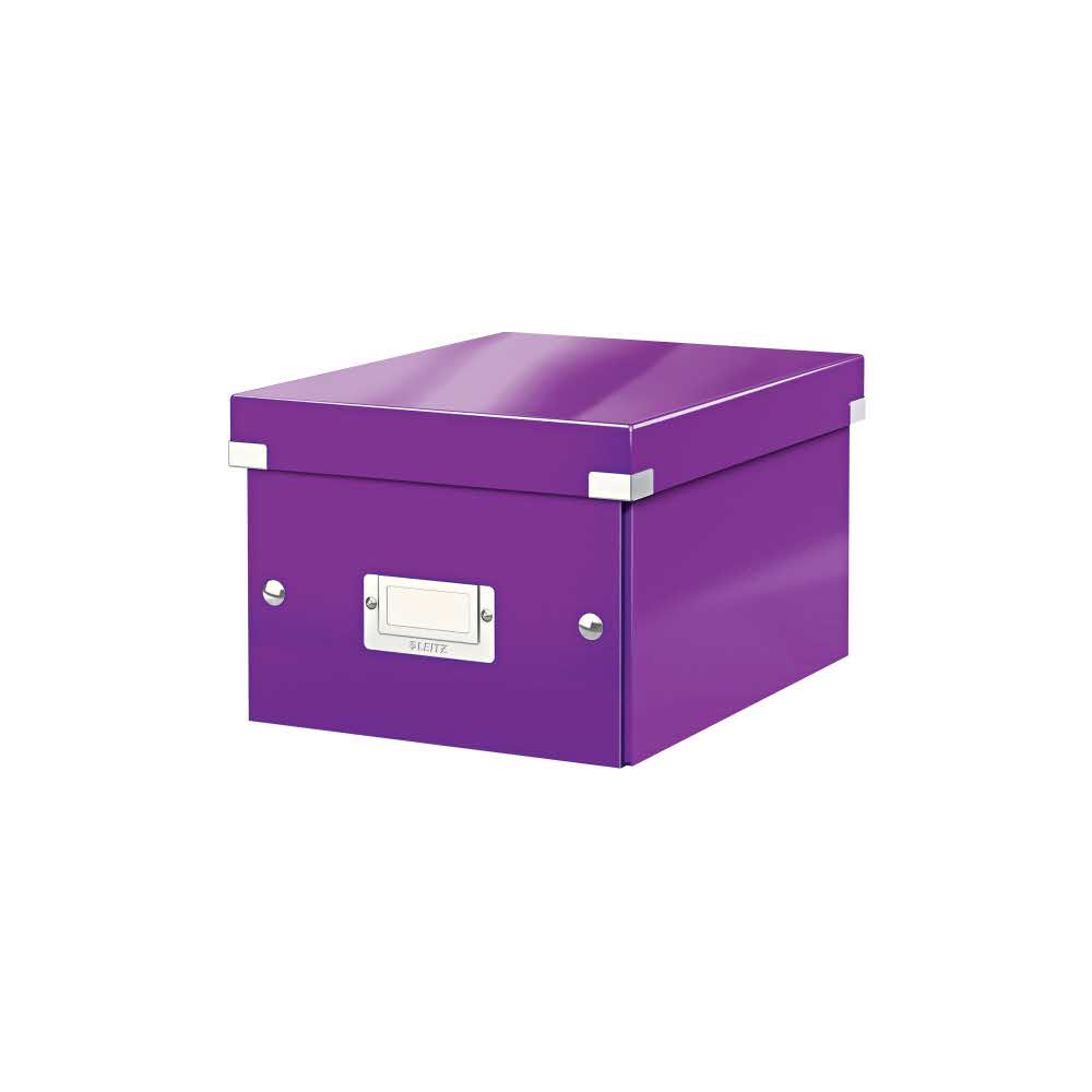 przybornik na biurko 5 alibiuro.pl Pudełko do przechowywania Leitz Click Store WOW A5 fioletowy 23