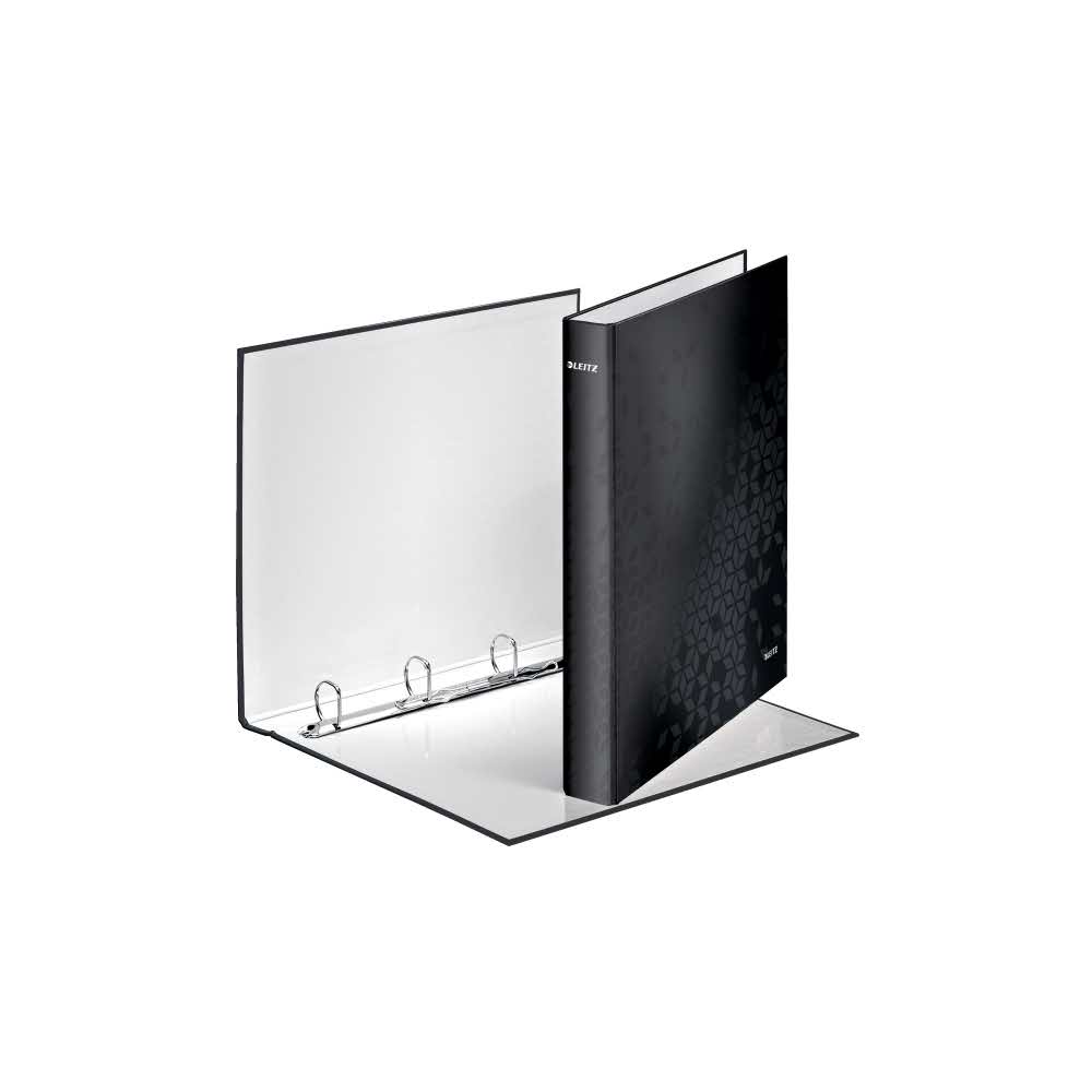 segregator poziomy 5 alibiuro.pl Segregator ringowy Leitz WOW laminowany czarny 46