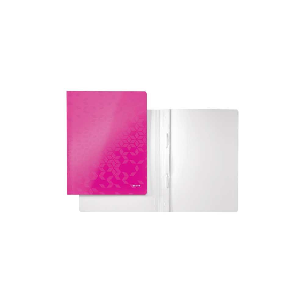 skoroszyt z klipsem 5 alibiuro.pl Skoroszyt Leitz WOW różowy 92