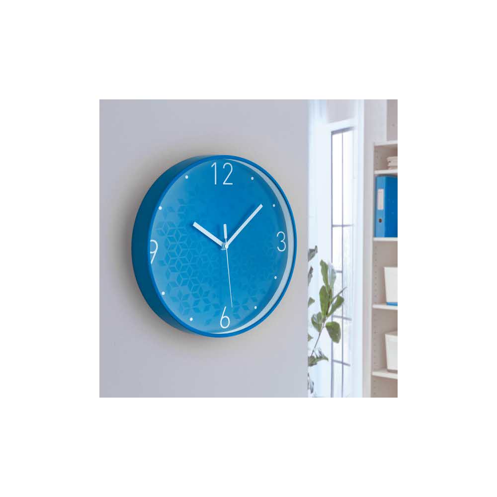 sprzęt biurowy 5 alibiuro.pl Cichy zegar ścienny Leitz WOW niebieski 21
