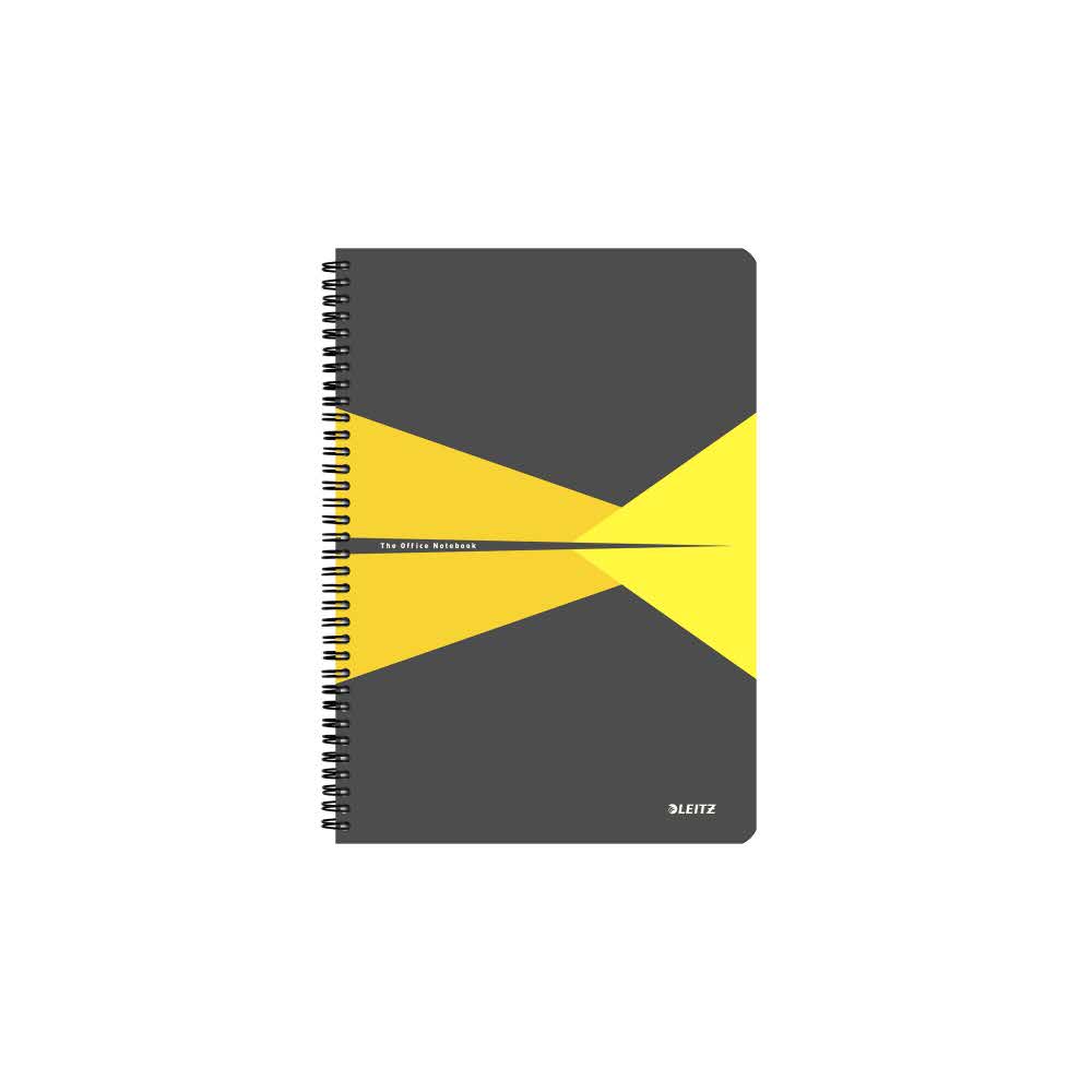 sprzęt biurowy 5 alibiuro.pl Kołonotatnik Leitz Office A4 w kratkę z okładką PP żółty 95