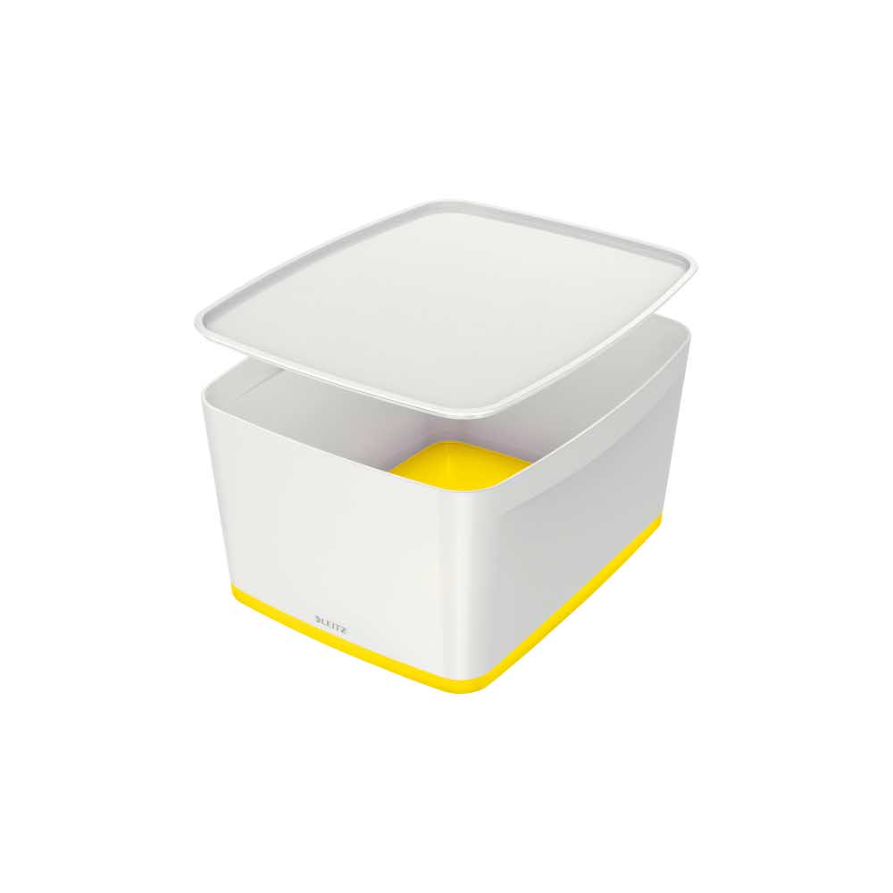 sprzęt biurowy 5 alibiuro.pl Pojemnik duży Leitz MyBox WOW z pokrywą żółty 55