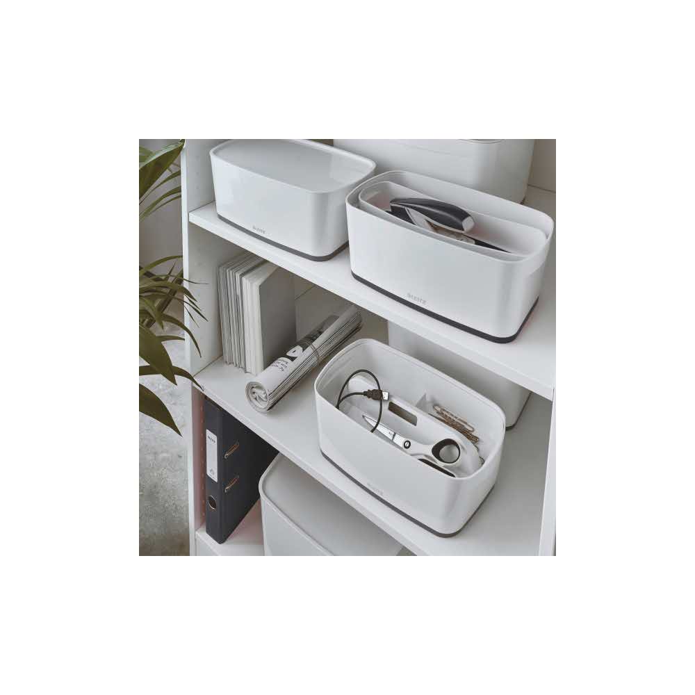 sprzęt biurowy 5 alibiuro.pl Pojemnik mały Leitz MyBox WOW z pokrywą czarny 33