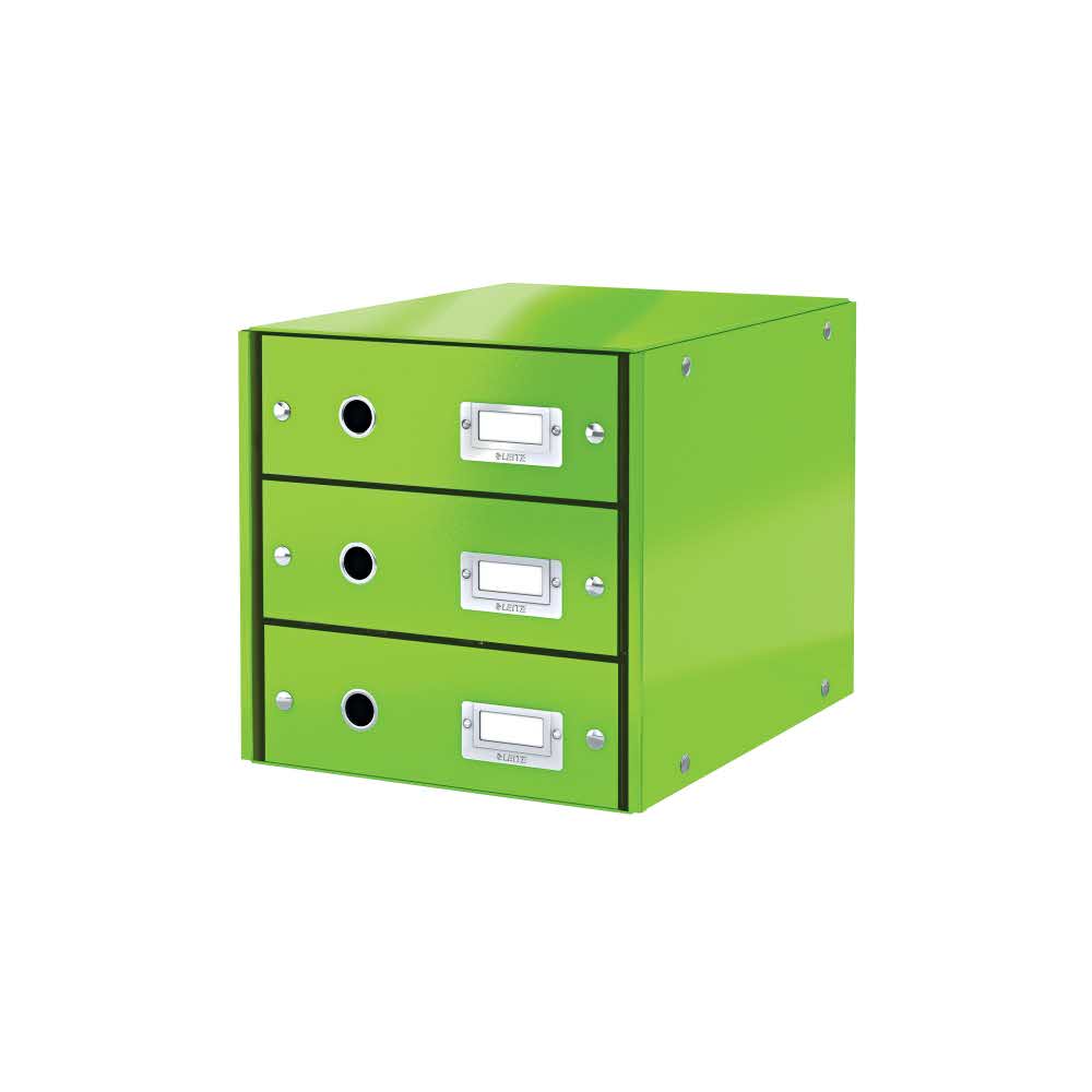 sprzęt biurowy 5 alibiuro.pl Pojemnik z szufladami Leitz Click Store WOW 3 szuflady zielony 41