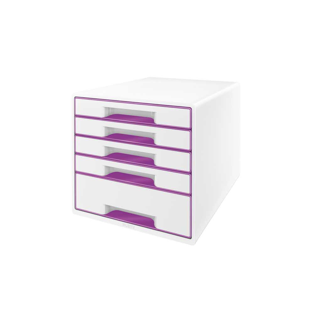 sprzęt biurowy 5 alibiuro.pl Pojemnik z szufladami Leitz WOW CUBE fioletowy 18