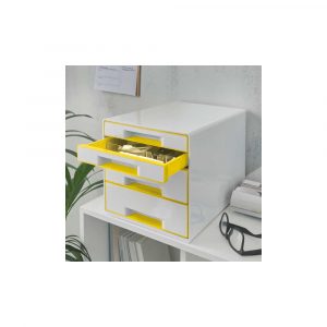 sprzęt biurowy 5 alibiuro.pl Pojemnik z szufladami Leitz WOW CUBE żółty 49