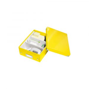 sprzęt biurowy 5 alibiuro.pl Pudełko z przegródkami Leitz Click Store WOW małe żółty 2