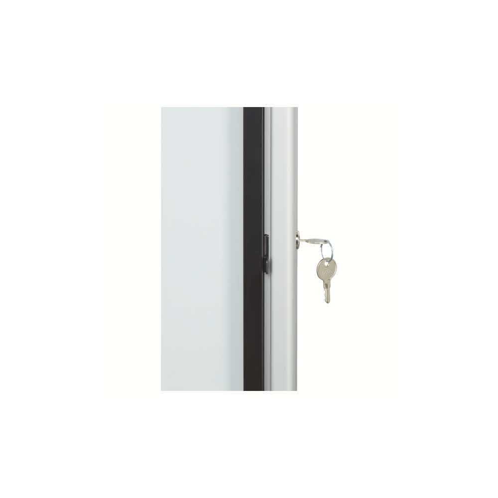 sprzęt biurowy 5 alibiuro.pl Szklana magnetyczna gablota wewnętrzna Nobo biały 0