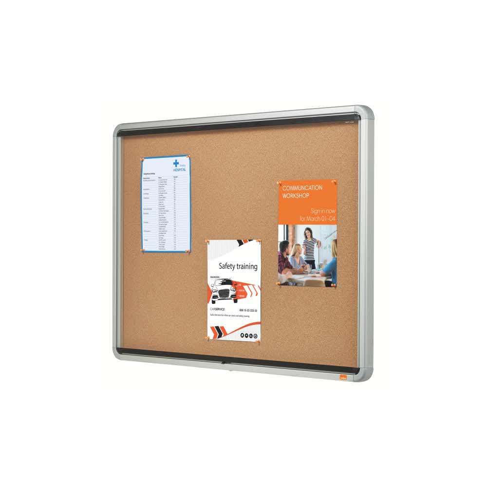 tablice i prezentacja 5 alibiuro.pl Szklana korkowa gablota wewnętrzna Nobo siarczanowy 21