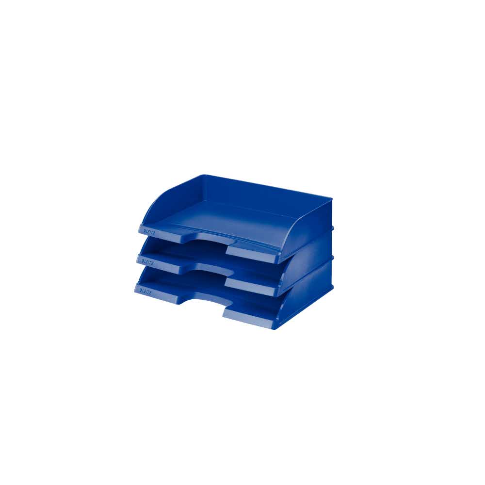 tacka na dokumenty 5 alibiuro.pl Półka na dokumenty Leitz Plus do wkładania dokumentów po długim boku niebieski 56