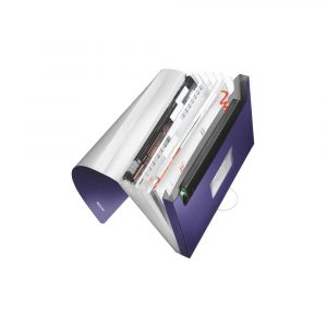 teczka skrzydłowa 5 alibiuro.pl Teczka z przegródkami Leitz Style tytanowy błękit 86