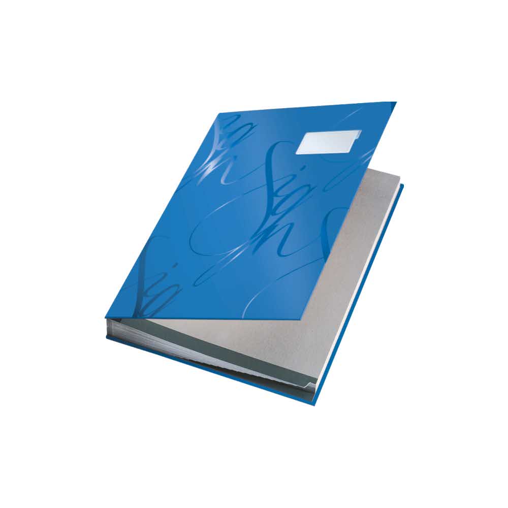 teczki do podpisu 5 alibiuro.pl Książka na dokumenty do podpisu Leitz niebieski 74