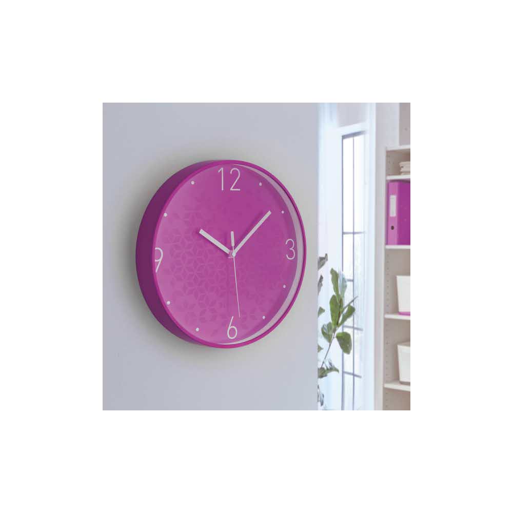zegar 5 alibiuro.pl Cichy zegar ścienny Leitz WOW fioletowy 60