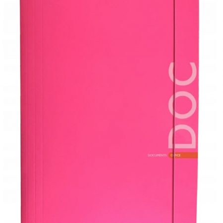 Barbara Teczka A4 Z Gumką Fluo 350 G Różowy
