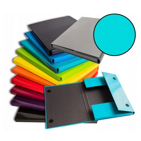 Barbara Teczka Skrzydowa Z Rzepem A4.20 Mm Turkusowy