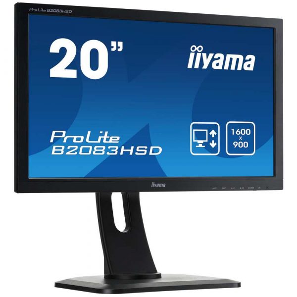 LCD 7 alibiuro.pl Monitor IIYAMA ProLite B2083HSD B1 19 5 Inch TN 1600x900 VGA kolor czarny 53