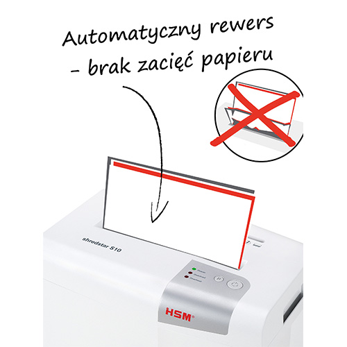 Niszczarka HSM Shredstar S10 Pasek 6mm Biała 1042121 - obrazek 7