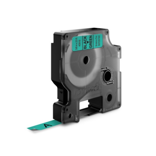 S0720740 Taśma Dymo D1 9mm Black On Green 40919 - obrazek 2
