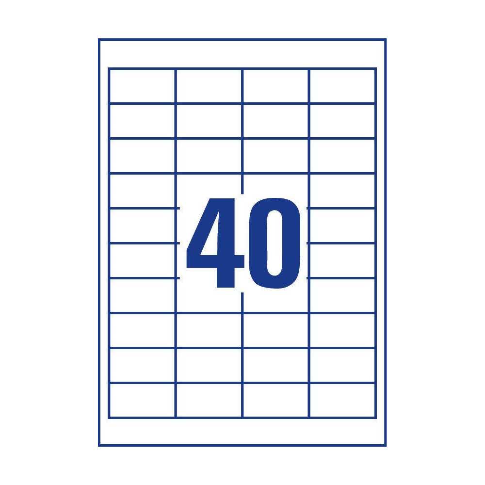 akcesoria biurowe 7 alibiuro.pl Zestaw etykiet uniwersalne Do nadruku AVERY Zweckform 3651 52mm x 29.6mm kolor biay 2