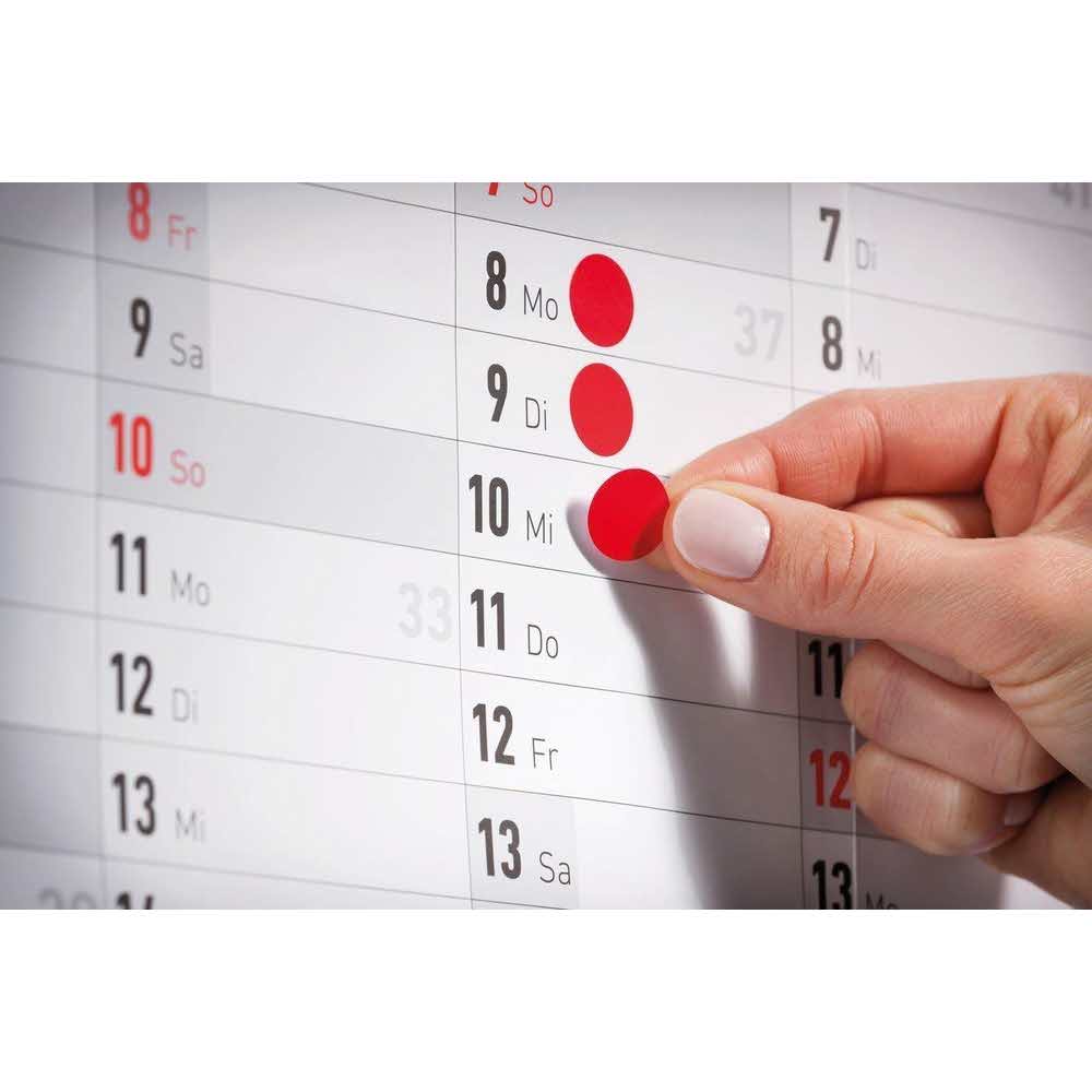 akcesoria biurowe 7 alibiuro.pl Zestaw kek do oznaczania AVERY Zweckform 3141 12mm x 12mm Papier kolor czerwony 72