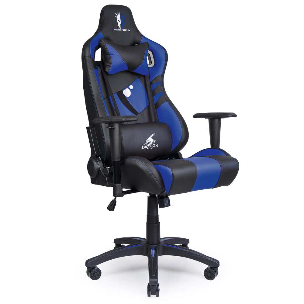 akcesoria komputerowe 7 alibiuro.pl Fotel gamingowy WARRIOR CHAIRS Dragon 5903293761045 kolor niebieski 24