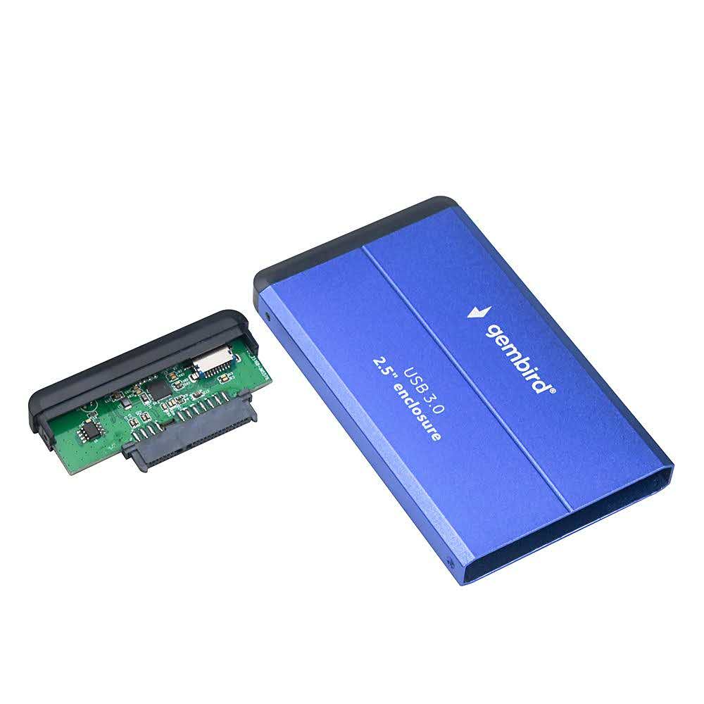akcesoria komputerowe 7 alibiuro.pl GEMBIRD OBUDOWA HDD SSD USB 3.0 2.5 Inch SATA ALUMINIUM NIEBIESKA 61