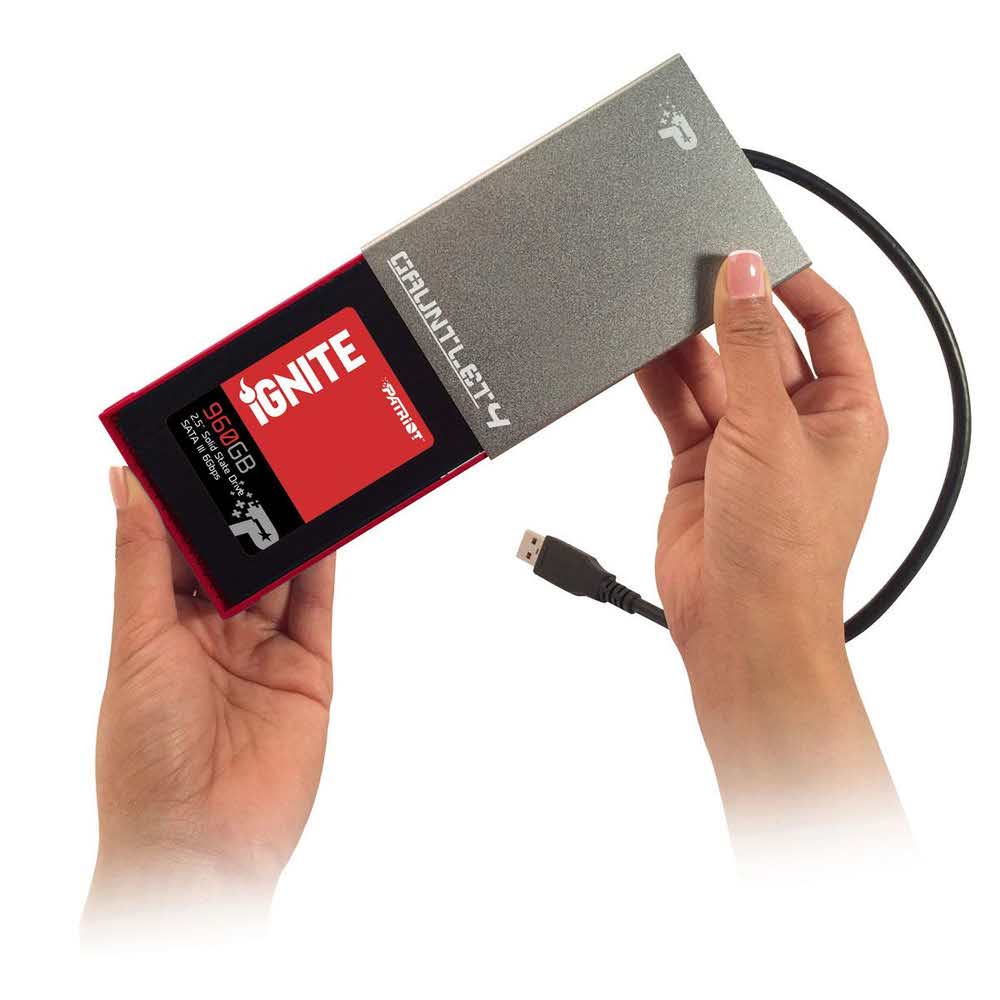 akcesoria komputerowe 7 alibiuro.pl Obudowa Patriot Memory Gauntlet 4 PCGT425S 2.5 Inch Micro USB 3.0 B Aluminium Tworzywo sztuczne kolor srebrny 30