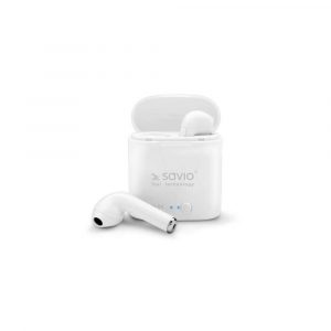 akcesoria komputerowe 7 alibiuro.pl Suchawki bezprzewodowe SAVIO TWS 01 douszne bezprzewodowe Bluetooth z wbudowanym mikrofonem kolor biay 37