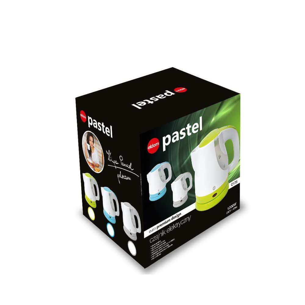 artykuły AGD drobne 7 alibiuro.pl Czajnik elektryczny ELDOM C175Z 1200W 0 9l kolor biao szary 36