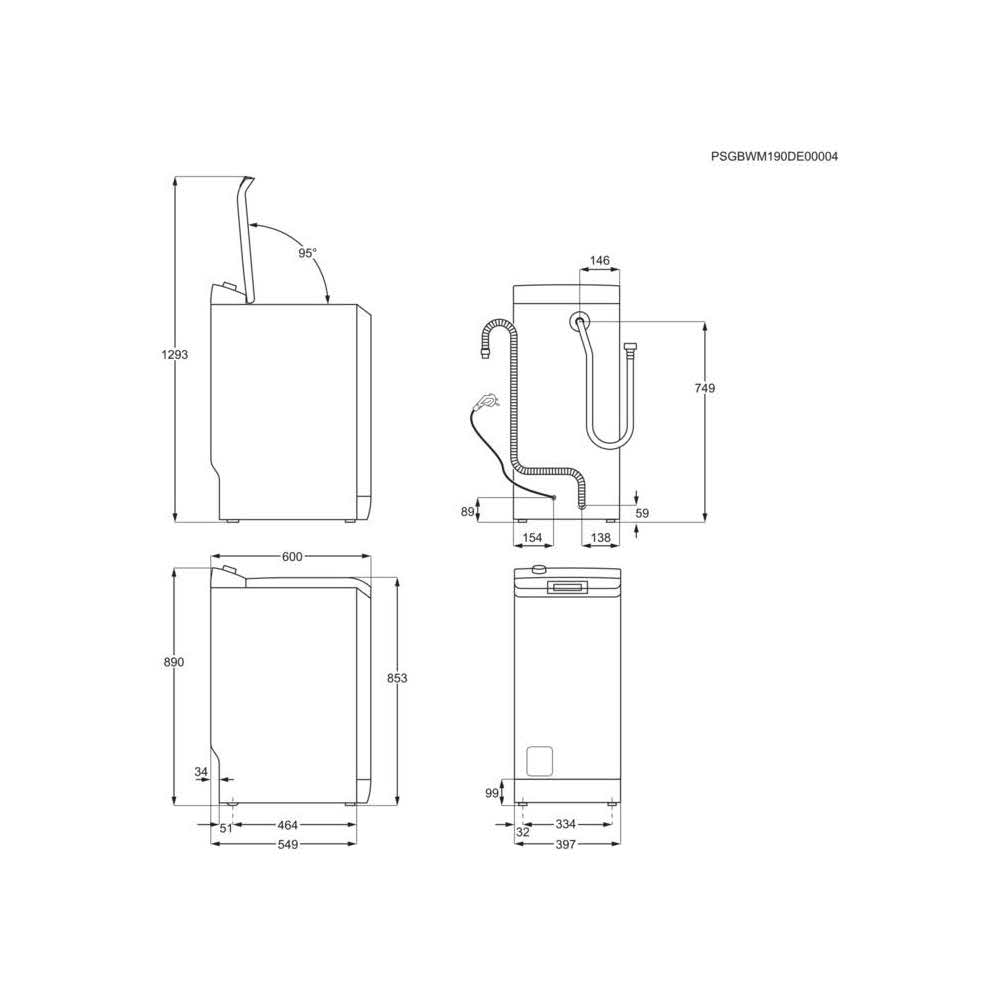 artykuły AGD duże 7 alibiuro.pl Pralka Electrolux EW6T4061P 1000 obr min 6 kg 600 mm Klasa A kolor biay 74