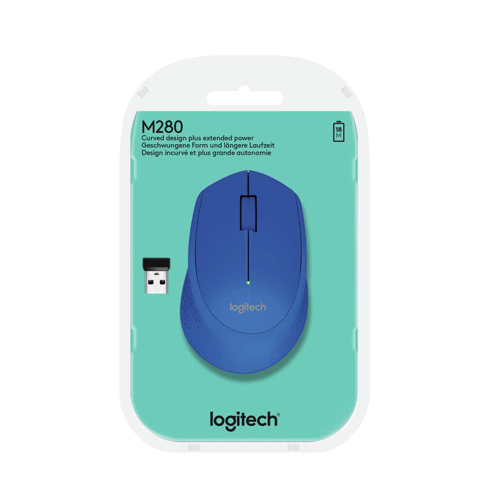 artykuły biurowe 7 alibiuro.pl Mysz Logitech 910 004290 optyczna 1000 DPI kolor niebieski 46