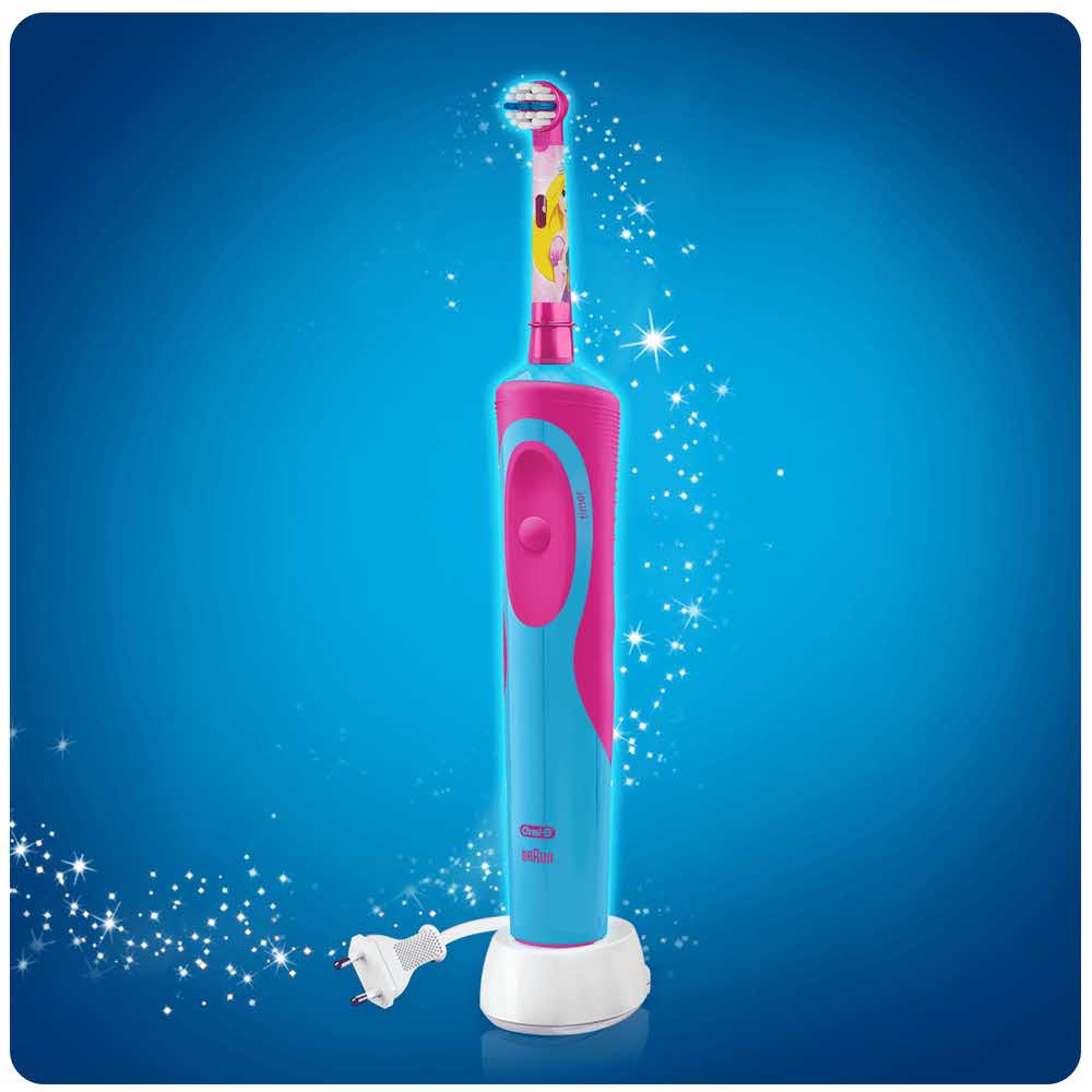 artykuły biurowe 7 alibiuro.pl Szczoteczka do zbw Braun Vitality kids Princess kolor rowy 65