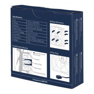 artykuły biurowe 7 alibiuro.pl Wentylator do obudowy Arctic Cooling F9 AFACO 09000 GBA01 92 mm 1800 obr min 45