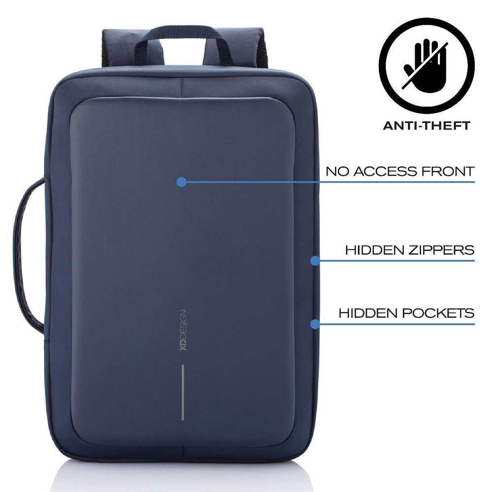 artykuły biurowe 7 alibiuro.pl XD DESIGN PLECAK TORBA ANTYKRADZIEOWA BOBBY BIZZ NIEBIESKI P N P705.575 20