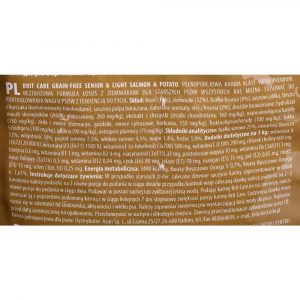 artykuły dla zwierząt 7 alibiuro.pl Karma Brit Grain Free Senior Salmon Potato 12 kg 88