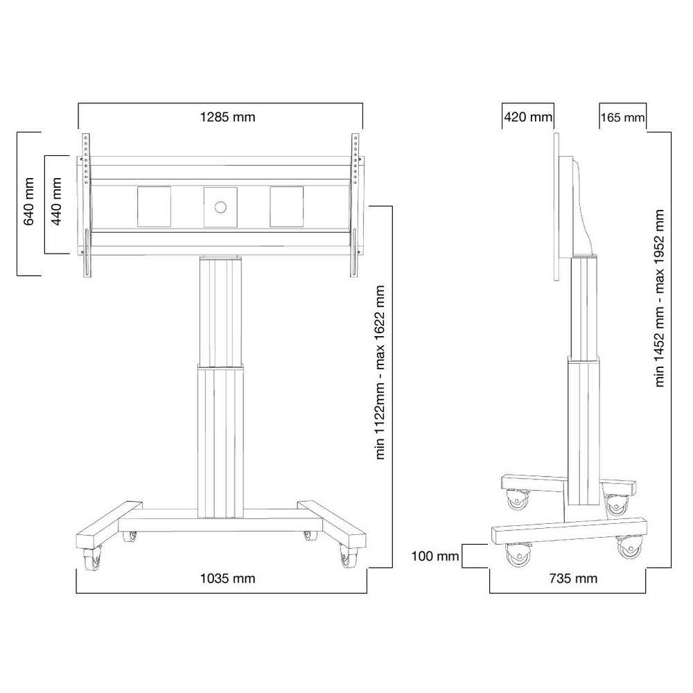 elektronika 7 alibiuro.pl Stojak mobilny sterowany elektrycznie NEWSTAR PLASMA M2500BLACKMS 100 Inch 55