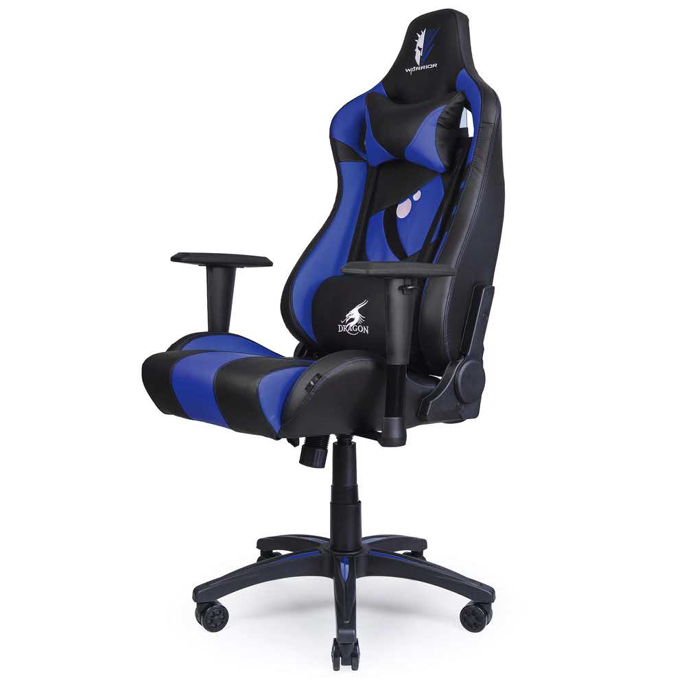 fotele gamingowe 7 alibiuro.pl Fotel gamingowy WARRIOR CHAIRS Dragon 5903293761045 kolor niebieski 96