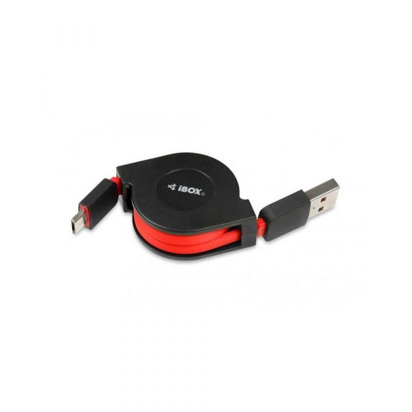 kable i adaptery 7 alibiuro.pl Kabel IBOX IKU2Z1 USB 2.0 M Micro USB M 0 75m kolor czerwony 60