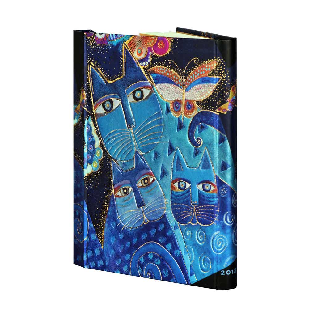 kalendarze 7 alibiuro.pl Kalendarz paperblanks 2018 Blue Cats Butterflies Midi kolor niebieski 7