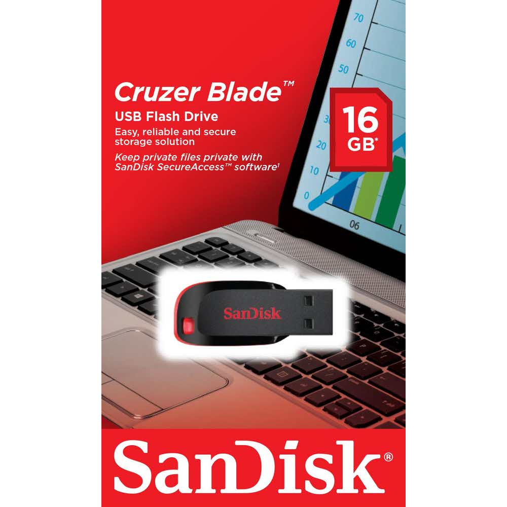 karty pamięci 7 alibiuro.pl Pendrive SanDisk Cruzer Blade SDCZ50 016G B35 16GB USB 2.0 kolor czarny 17