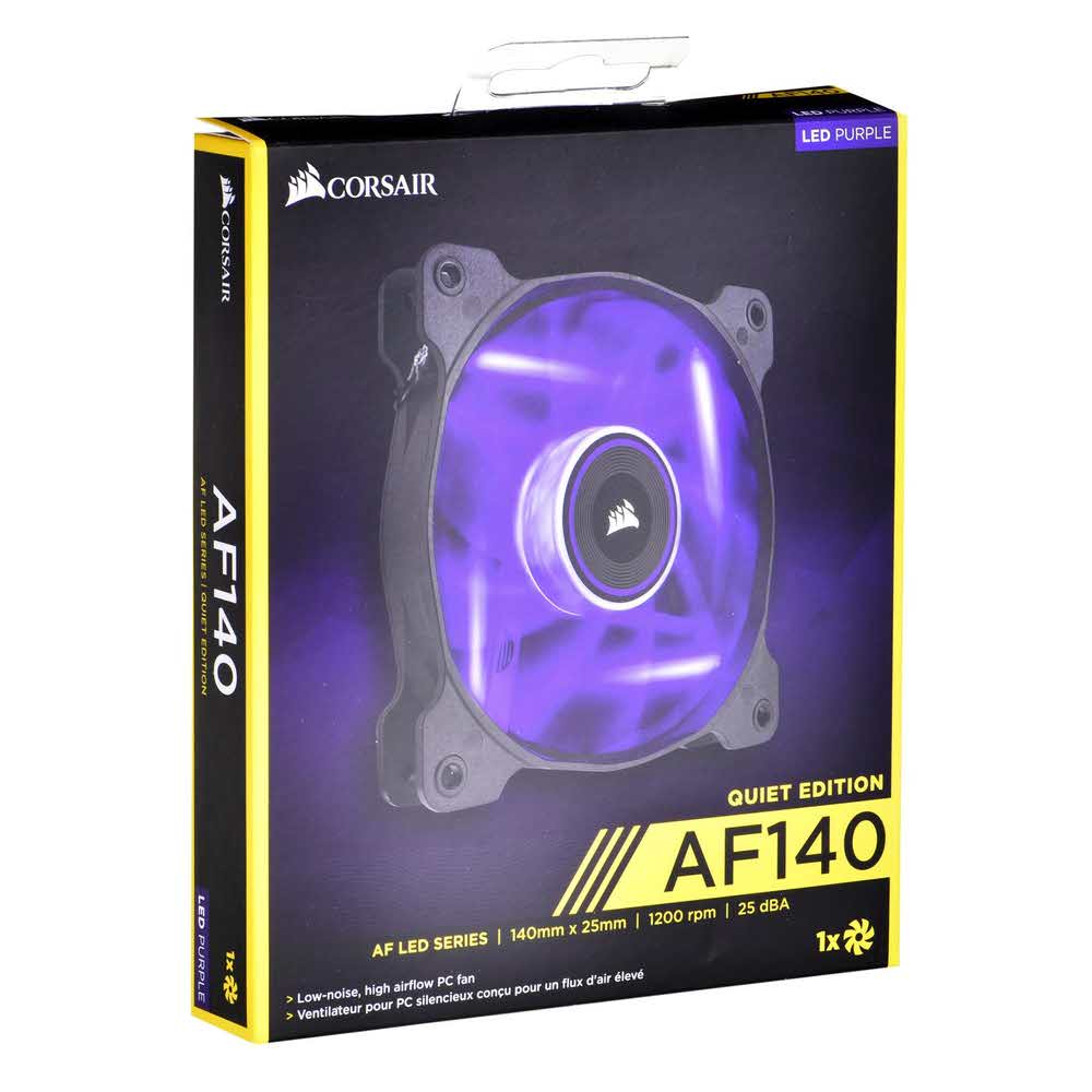 komputery 7 alibiuro.pl Wentylator komputerowy Corsair AF140 LED CO 9050017 PLED 140 mm 1200 obr min Fioletowy 19