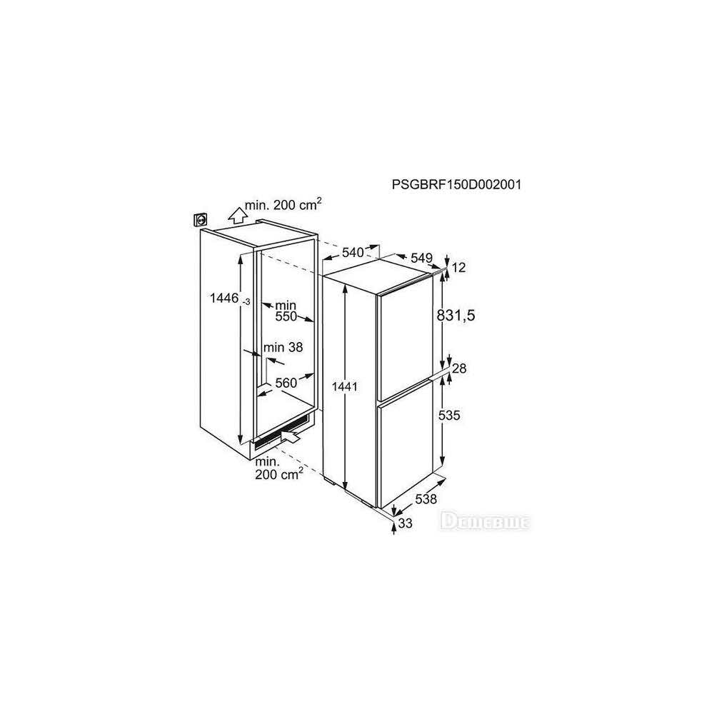 materiały biurowe 7 alibiuro.pl Lodwka do zabudowy Electrolux ENN2300AOW 540mm x 1441mm x 549 mm 160 l Klasa A kolor biay 86