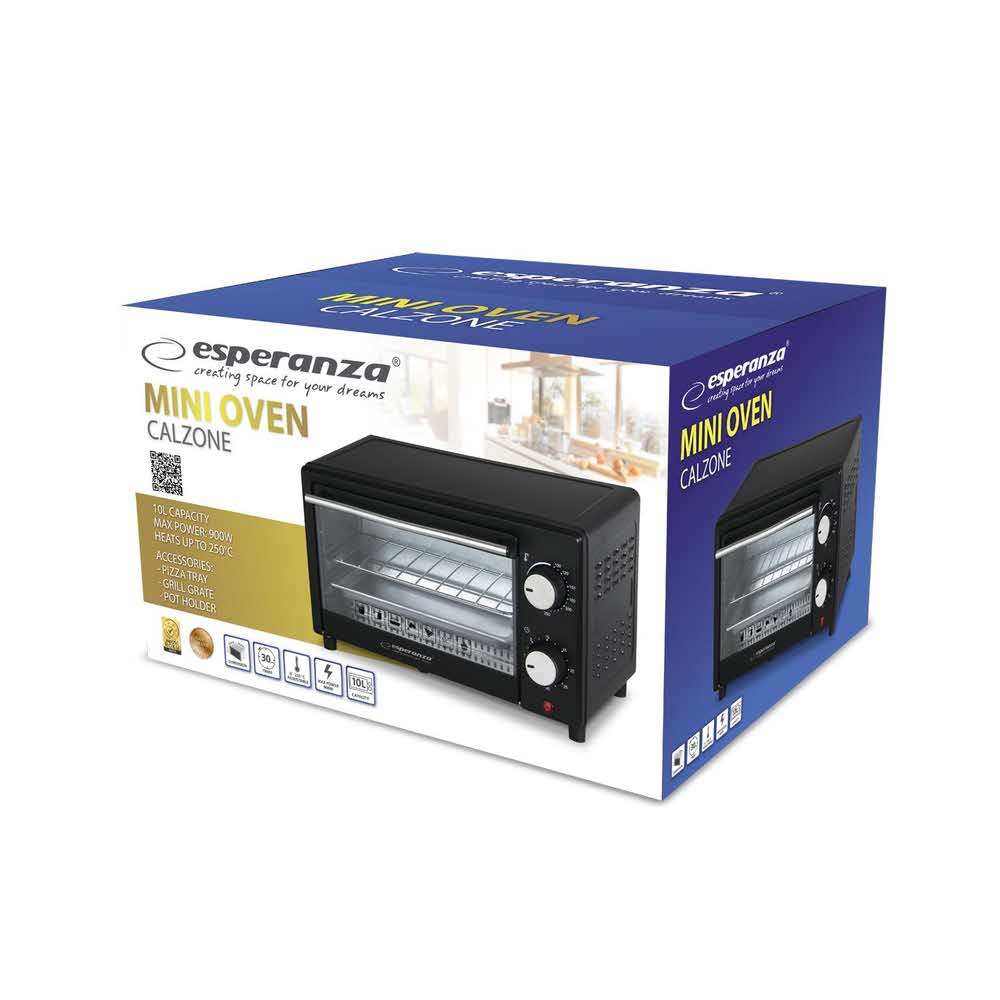 materiały biurowe 7 alibiuro.pl Mini piekarnik Esperanza Calzone EKO004 Mechaniczne 900W kolor czarny 76