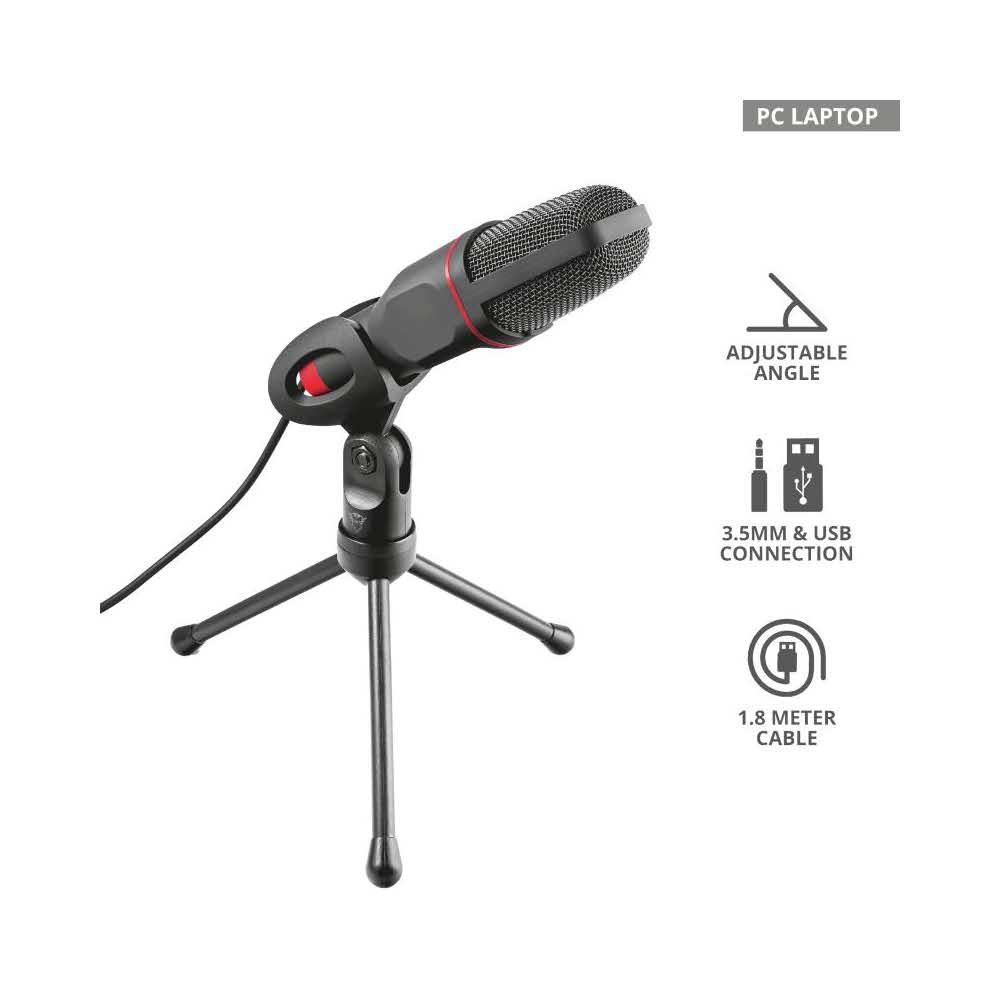 mikrofony komputerowe 7 alibiuro.pl MIKROFON TRUST GXT 212 Mico USB 52