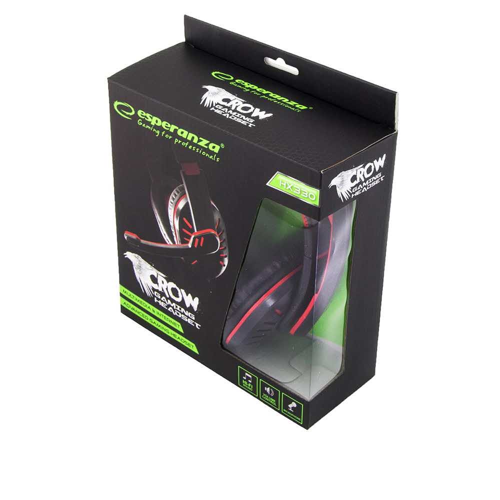 słuchawki komputerowe 7 alibiuro.pl Suchawki Esperanza EGH330R kolor czarny kolor czerwony 9